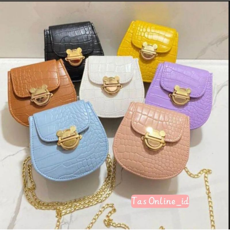 Tas Selempang Mini Miki Croco Lucu Viral | Mini bag Korean Style | Tas Selempang Mini Terlucu | Tas 