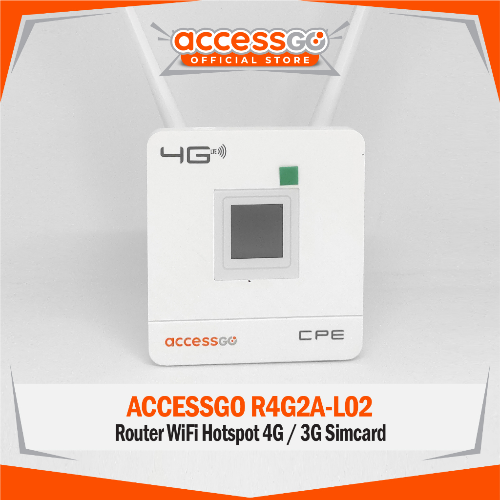 Router Wifi Sim Card 4G AccessGo R4G2A-L02 4G 2 Antena 300MBPS