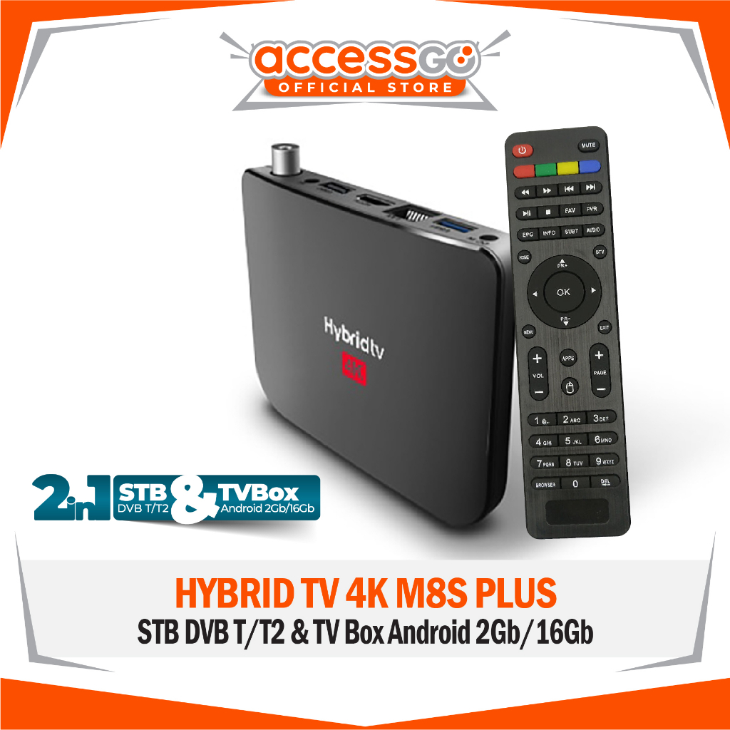 STB TV BOX Android DVB-T2 Hybrid TV 4K UHD -PowerFull