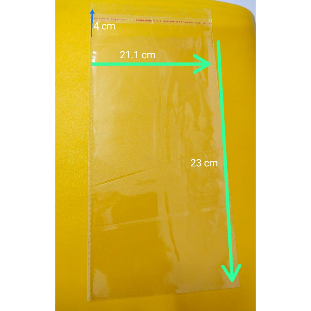 PLASTIK OPP POLOS 12.1 x 23 Cm PLASTIK OPP TEBAL 0.03 Micron