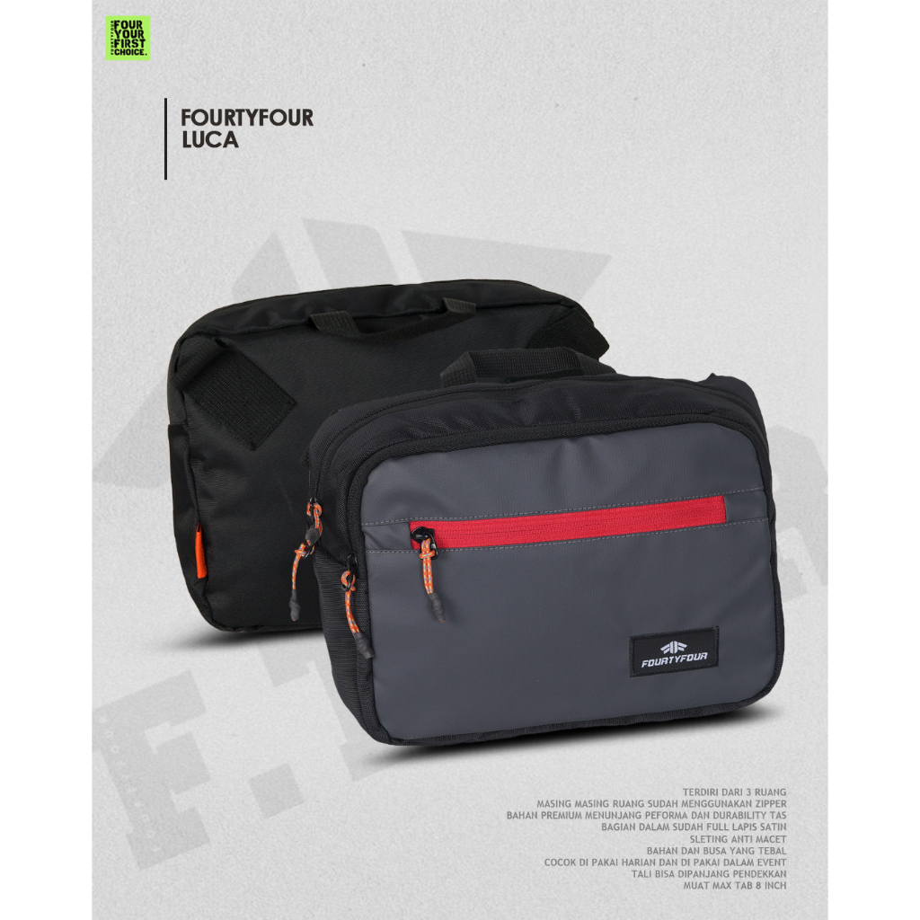 Tas Selempang Pria Luca Fourtyfour By Zigzag - Tas Slingbag Premium