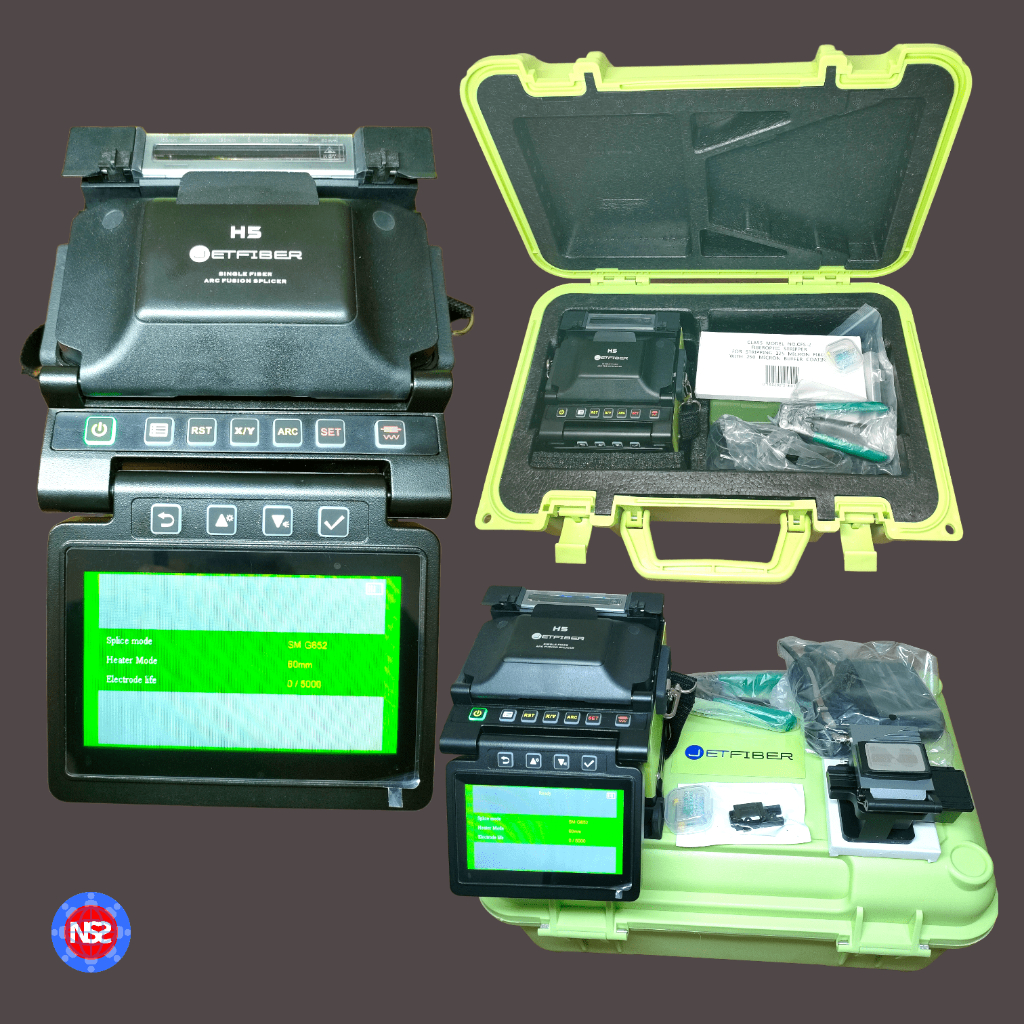 fusion splicer jetfiber H5 6 motor / fusion splicing jetfiber H5 Backbone / alat sambung fiber optik