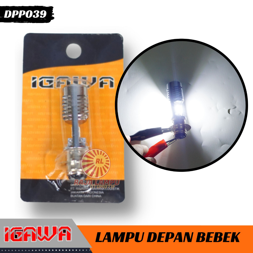 Lampu Utama LED Cree Model DC Flash H6 4 LED CHIP Mata AC DC Motor Bebek dan Matic  Universal
