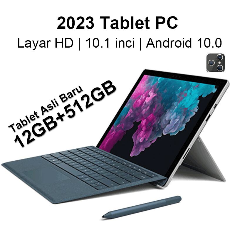 【Bisa COD】Tablet PC Asli Baru Galaxy Tab P20 12GB + 512GB Tablet Android 10.1inch Layar Full Screen Layar Besar Wifi 5G Dual SIM Tablets
