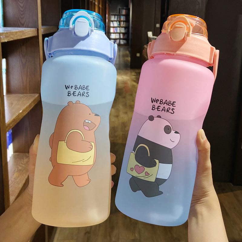 STV Botol minum WE BABE BEARS WE LOVELY BEARS Gradasi Pelangi 2000ml atau 2Liter Dengan Stiker