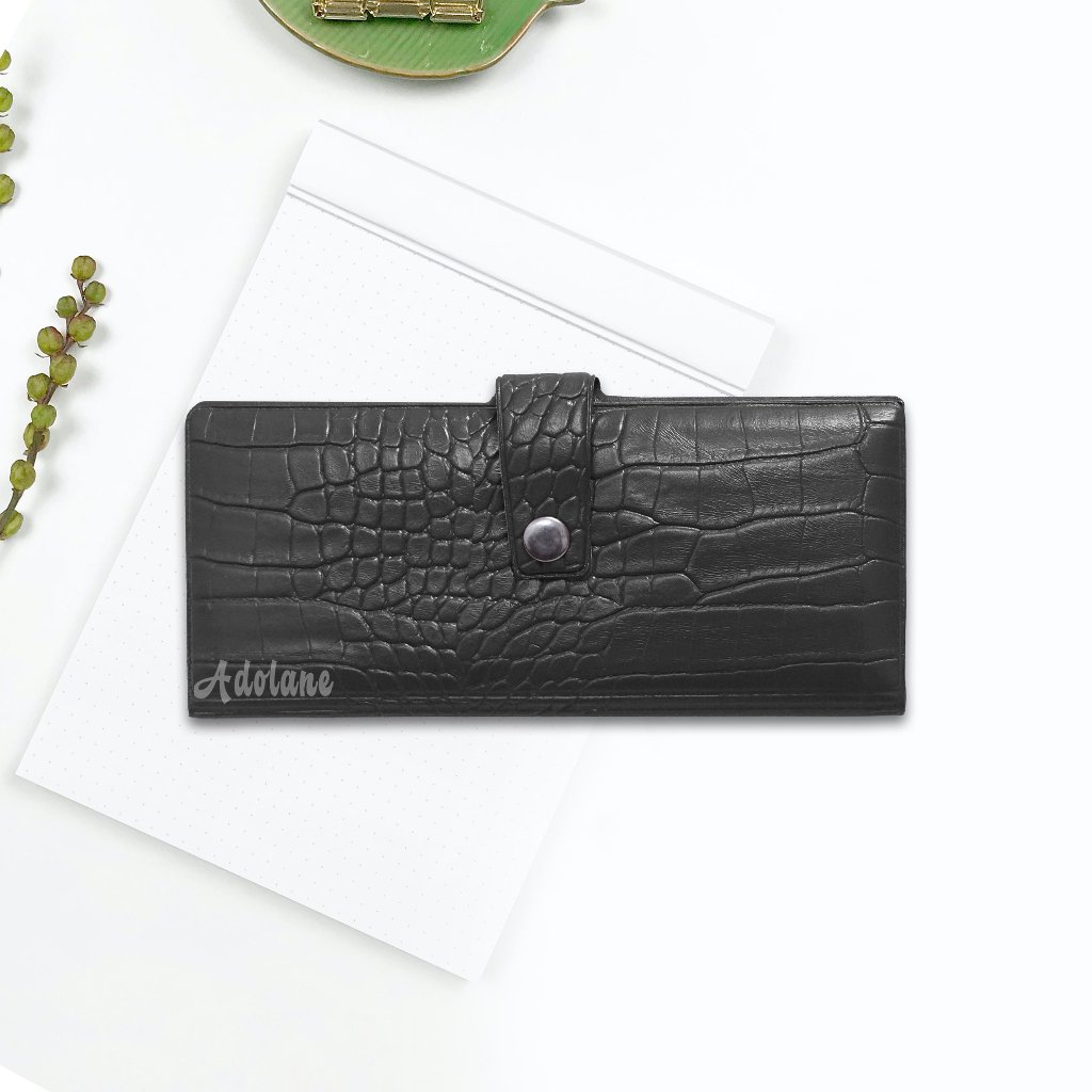 ADOLANE  017 DOMPET CROCO PANJANG KARTU / DOMPET KARTU 42 SLOT / DOMPET LOGAM MULIA / DOMPET CARD