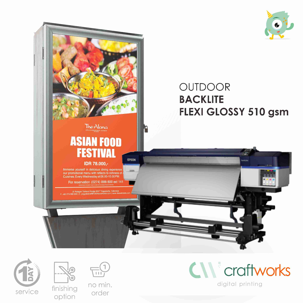 CETAK SPANDUK BANNER FLEXI BACKLITE GLOSSY 510 GSM