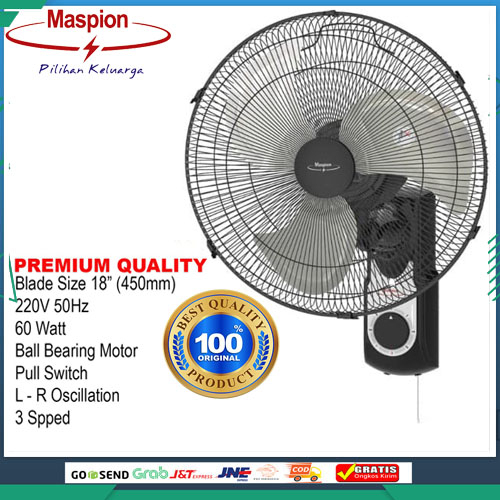Kipas Angin Dinding Maspion 18 Inch Power Fan Maspion PW 1809 W 18" INCH BALING BALING BESI ANGIN KE