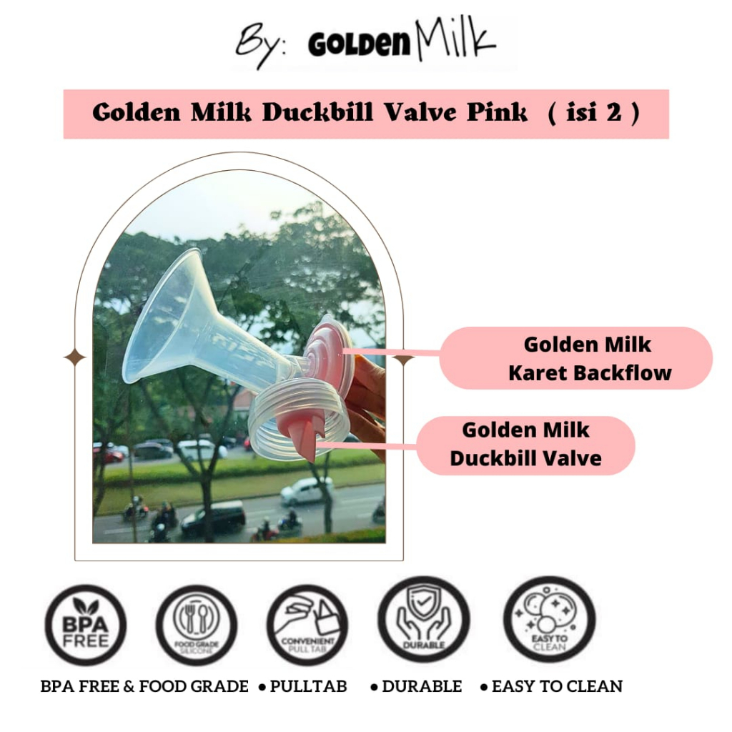 Golden Milk Duckbill Valve (isi 2) dengan tarikan (pulltab) / Spectra Valve ORIGINAL / anti robek / Valve legendairy milk / VALVE Duckbill Veri Peri 2pcs / valve kinmade / KATUP RAPAT / PULLTAB / AKSESORIS MENYUSUI / PUMPING / GROSIR / VALVE VERI PE