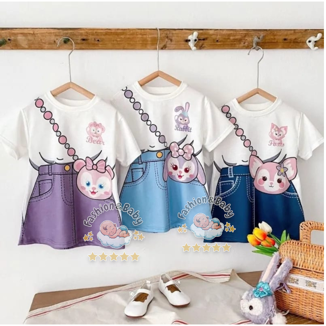 Rok kartun Rabbit // kaos Dress Anak 0-4th