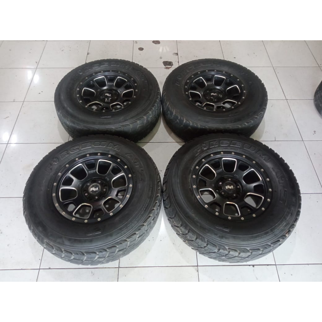 Velg Bekas Murah Rh Racing Ring15x7 Lubang Baut 5x114 Et35 Ban AT 235 75 r15