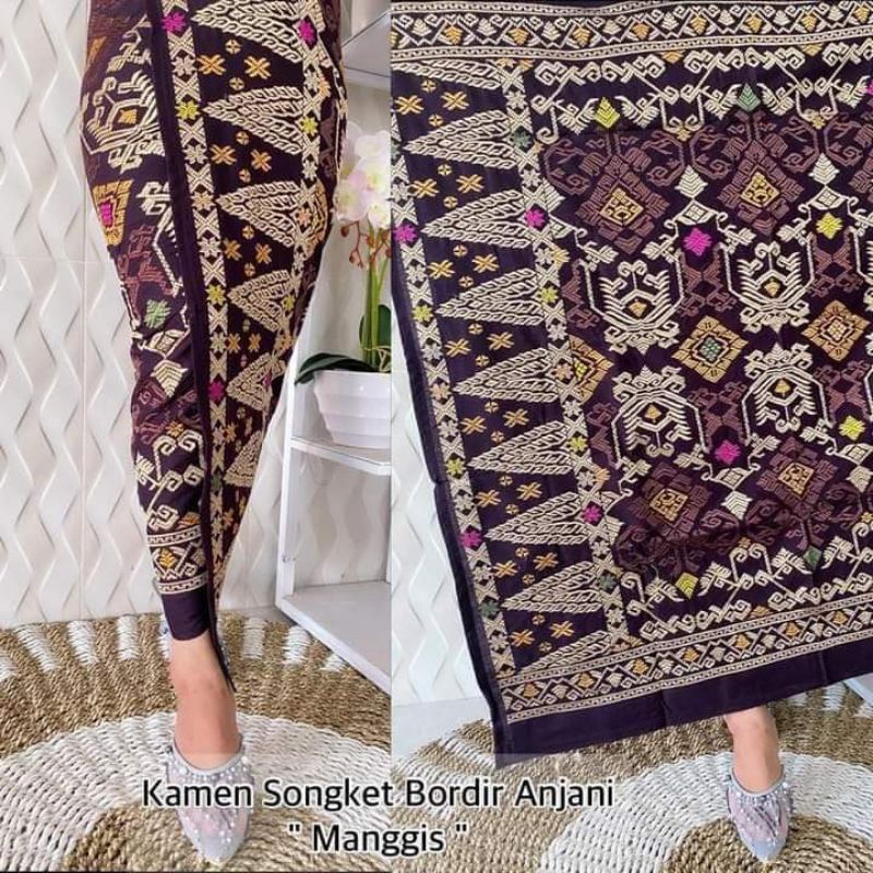 kamen Songket bordir anjani