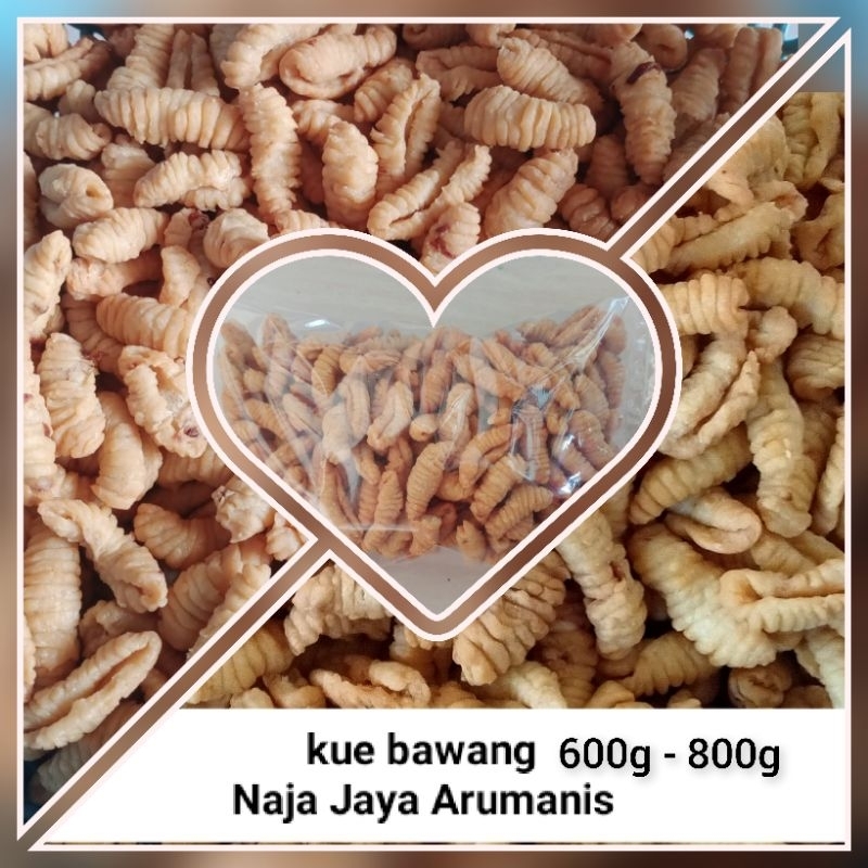 

Kue Bawang 600g - 800g ( uler-uleran kue bawang) free kardus