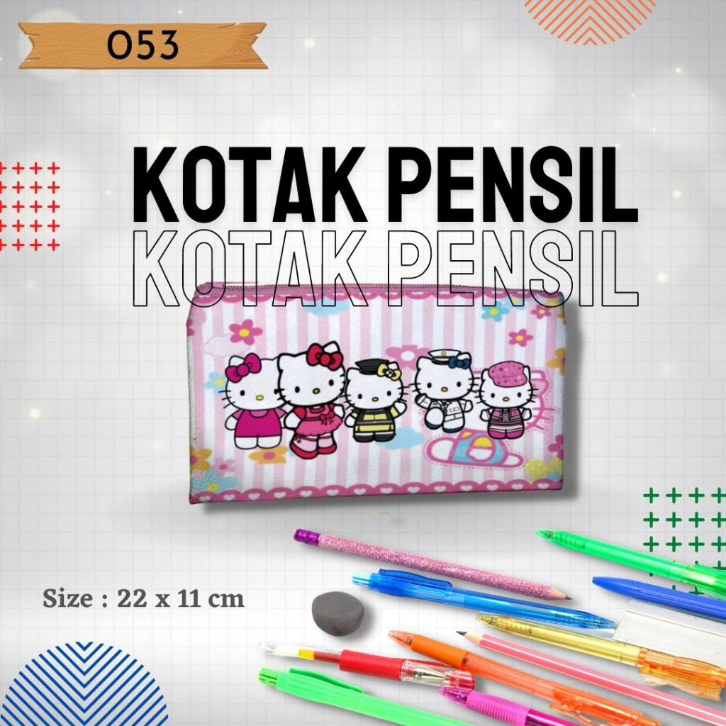 

Tempat Pencil, Pena untuk TK,SD,SMP,SMA,dan Mahasiswa Gambar Hello Kitty 053 Serbaguna Murah Dan Kualitas Terjamin.