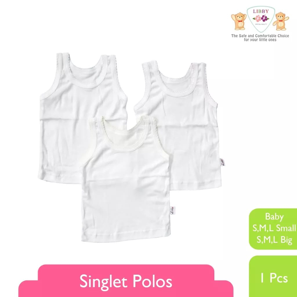 Libby Singlet Putih Polos Isi 6pcs (SBL)