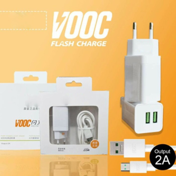 CHARGER FOR VOOC FAST CHARGING 2 AMPERE 2 PORT USB