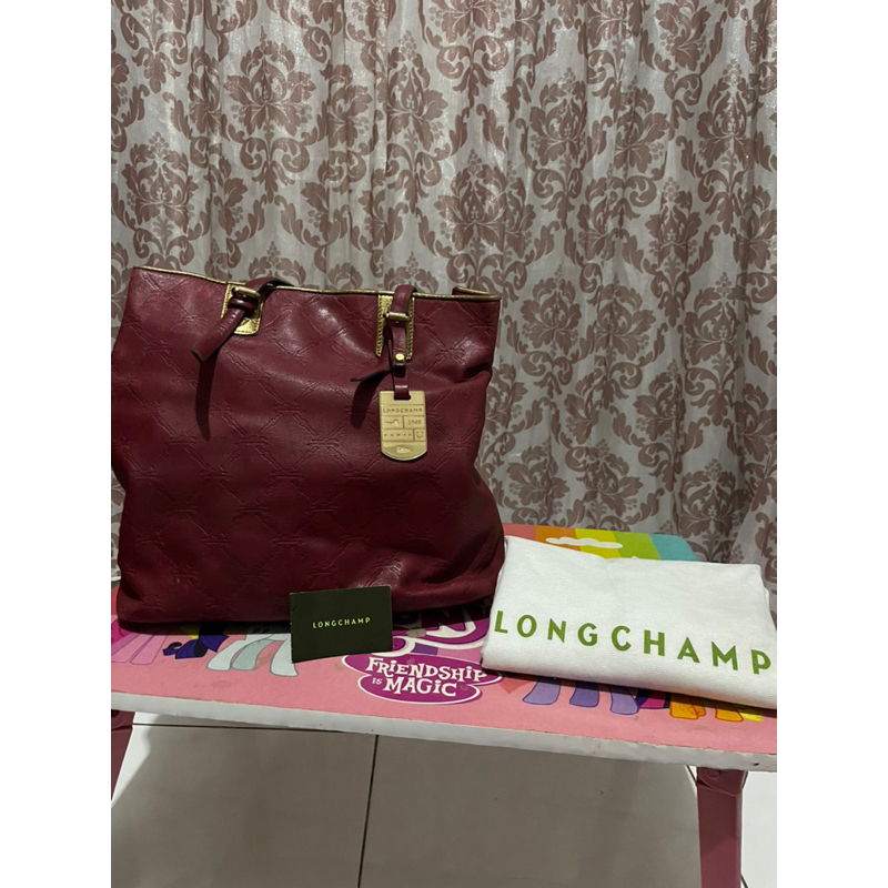 Preloved Longchamp Leather Tote Bag