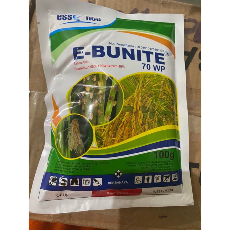 Insektisida e bunite ebunite 70WP ukuran 100gram buprofezin 60% nitenpiram 10%