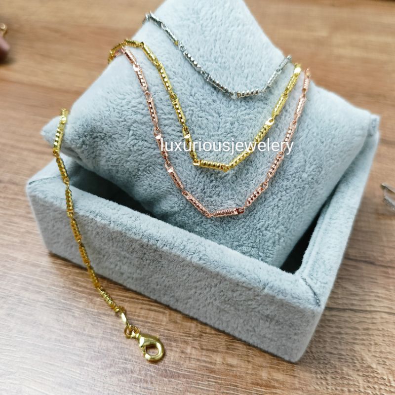 Rantai kalung premium motif bambu patah