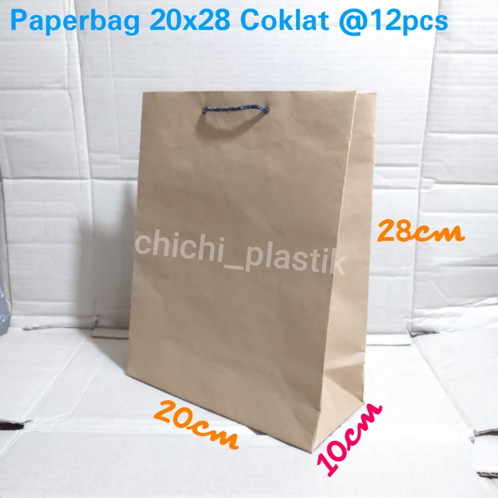 

Isi 12pc Paperbag 20 x 28 polos lusinan /tas kertas motif batik 20 x 28 /tas kertas batik / paperbag