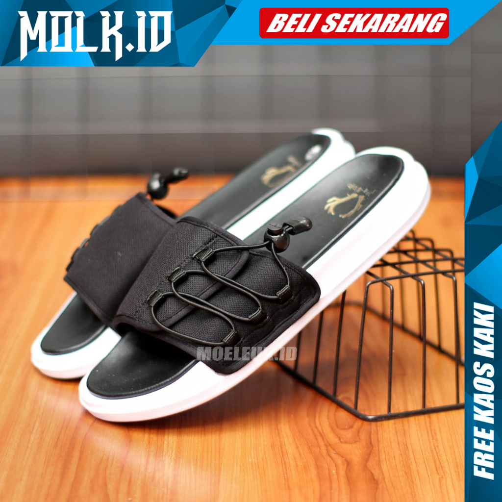 MOLK|Sandal Slide Pria Casual Kasual Simple Murah Branded Sendal Slop Santai Ringan Nyaman Anti slip