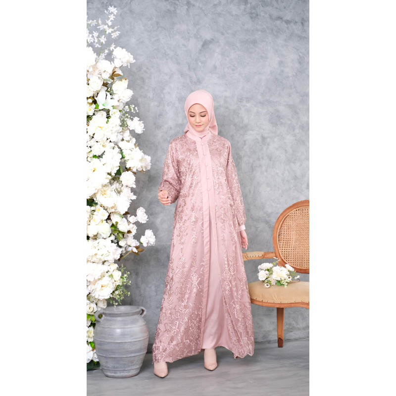 PRE PRDER-DAVINA DRESS ALIKADESIGN|DRESS KONDANGAN PREMIUM|Brokat sapto