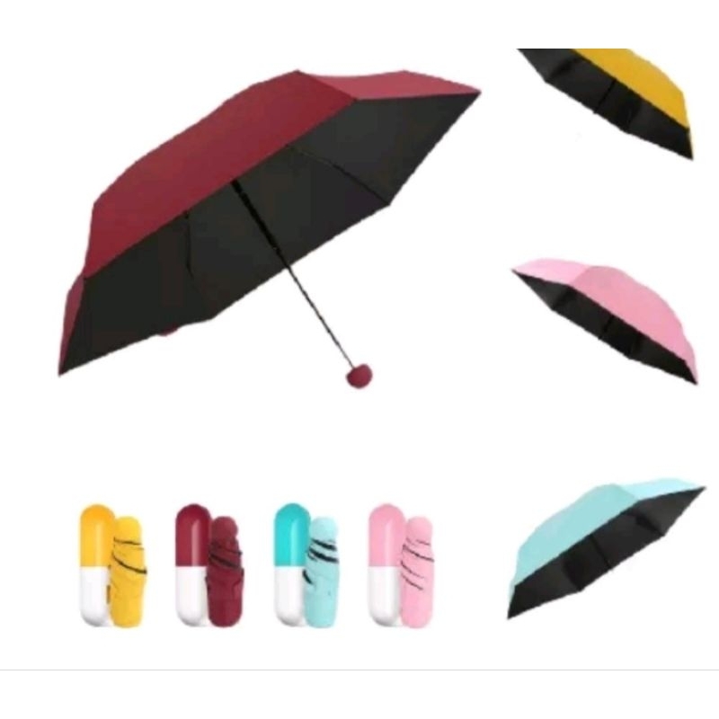 Payung Lipat Mini Payung Kapsul Anti UV + Kotak Cocok Untuk Souvenir