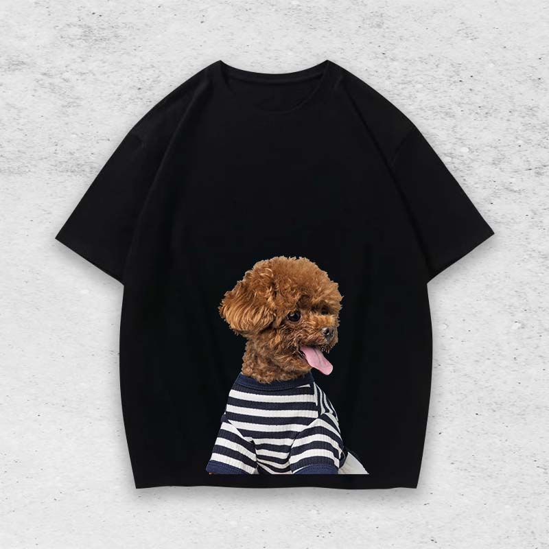 ADDSTYLE - &quot; ANJING LUCU &quot; OVERSIZE T-SHIRT / BAJU KAOS OVERSIZE PRIA DISTRO / BAJU KAOS OVERSIZE LENGAN PENDEK