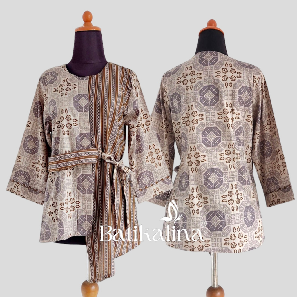 Baju Batik Wanita Modern Atasan Blouse Batik Kerja Wanita Kantor