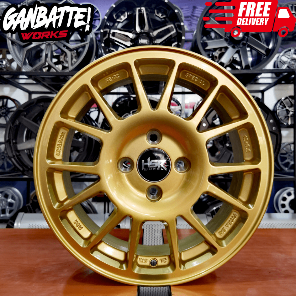 VELG KEREN RING 15 RALLY LOOK MERK HSR PCD 4X100 FREE ONGKIR