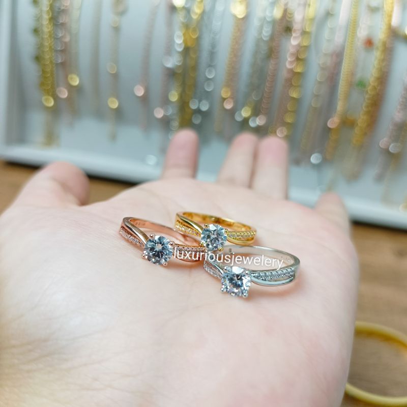 Cincin elegant Solitaire simple premium quality