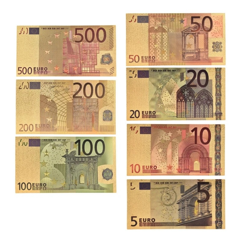 Koleksi/Souvenir Gold Foil Euro
