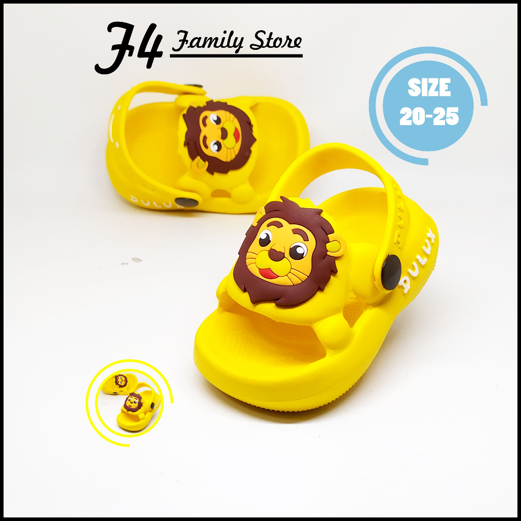 MD79 - Sendal Anak Laki Laki Baim Tali Belakang Usia 1 3 Tahun Motif Singa Lion Terbaru