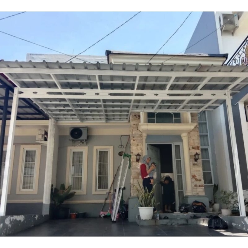 kanopi baja ringan atap spandek pasir