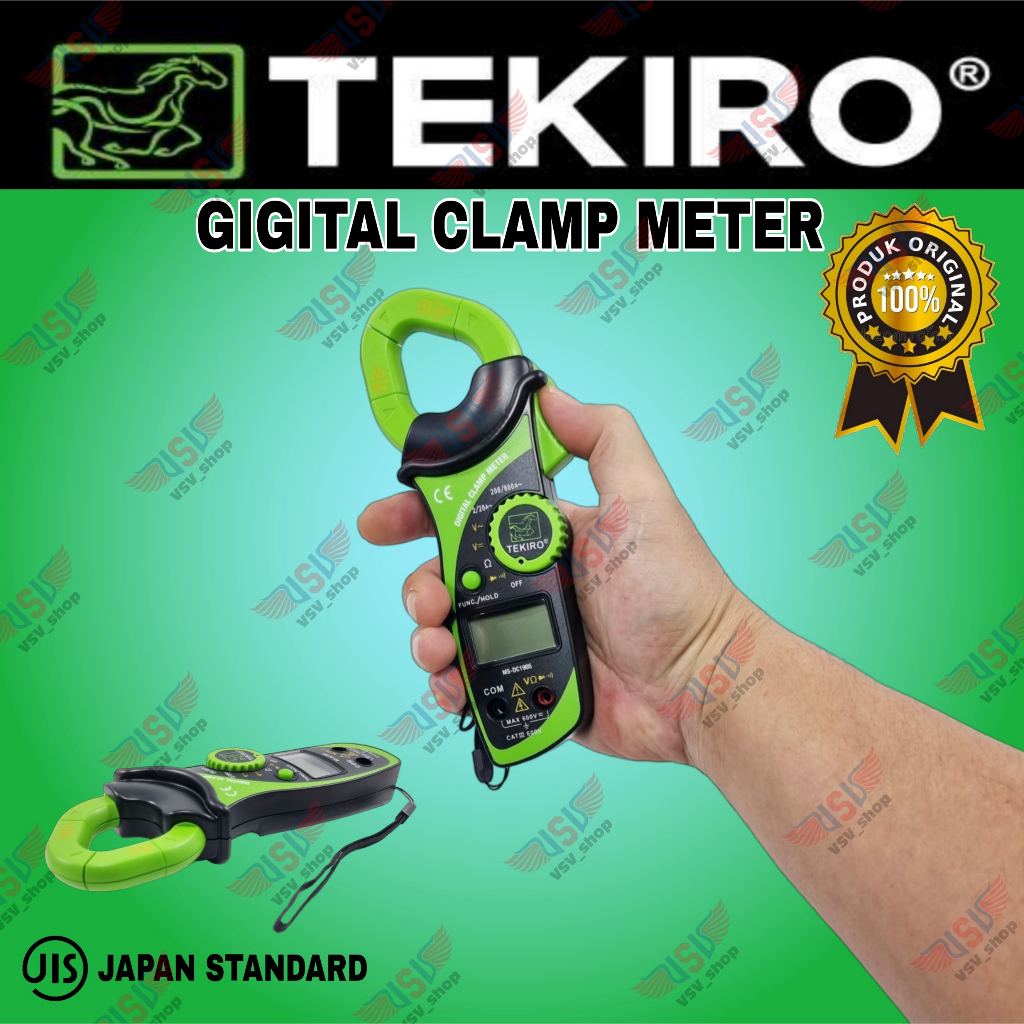 TEKIRO Tang Amper Digital Clamp Meter AC DC Alat Pengukur Amper Listrik