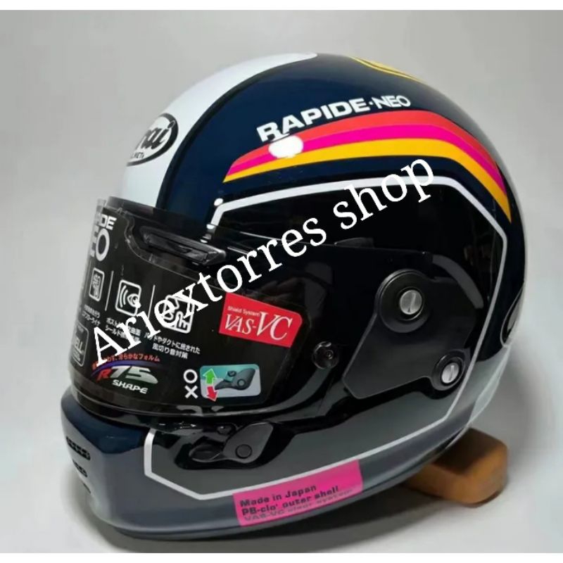 HELM FULL FACE RAPIDE NEO NUMBER BLUE |HELM IMPORT ARA* CLONE 1:1