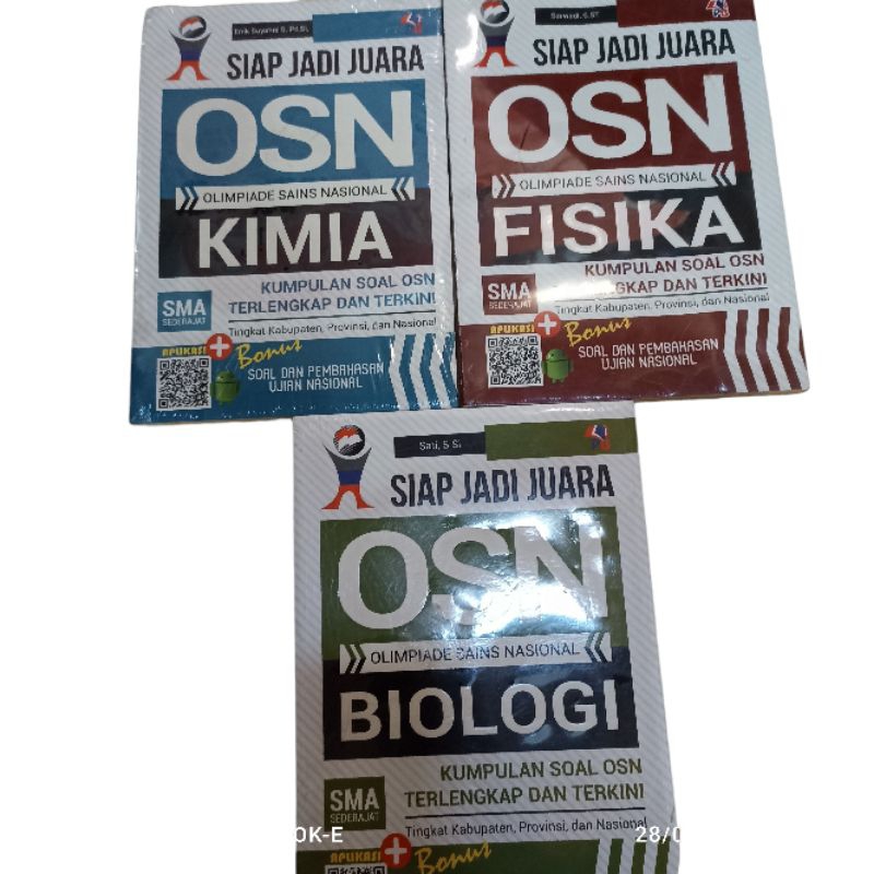 buku soal olimpiade nasional OSN fisika kimia biologi