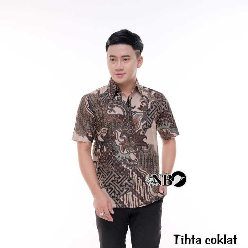 Atasan Blouse Batik Tihta Coklat Best Kain Katun Busui