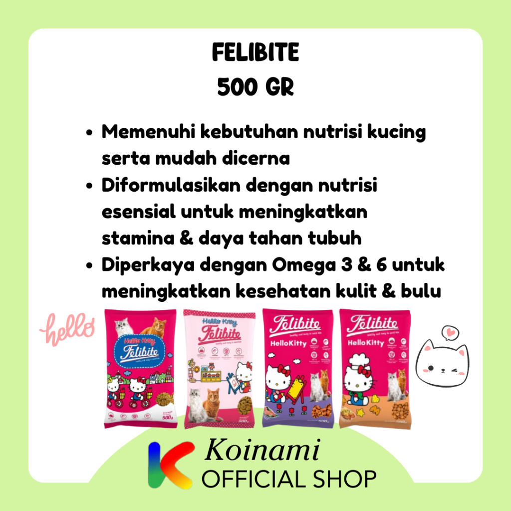 FELIBITE 500gr / makanan kering kucing / cat food / dray food / hewan / pakan / pet