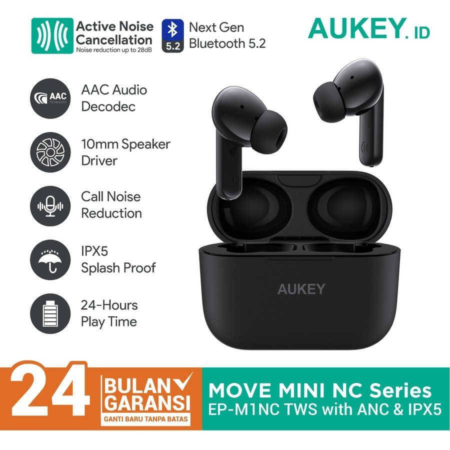 Terimakasih telah memilih produk Headset / TWS Aukey NC Series EP-M1NC