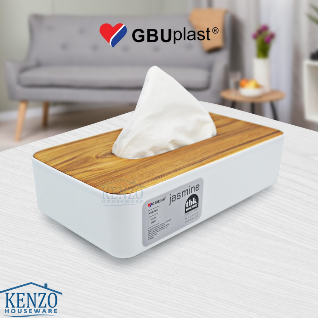 Tempat Tissue Kayu Wadah Tissu Hotel Kantor Jasmine Kotak Segi Box Tisu GBU PLAST