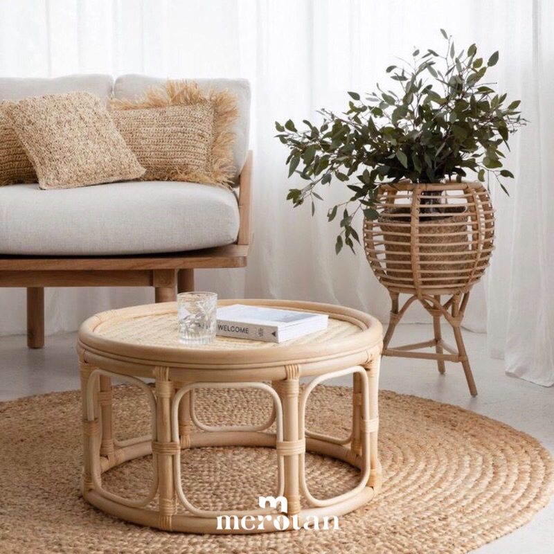 Meja Tamu Bulat / Meja Tamu Rotan / Meja Tamu Bulat Rotan