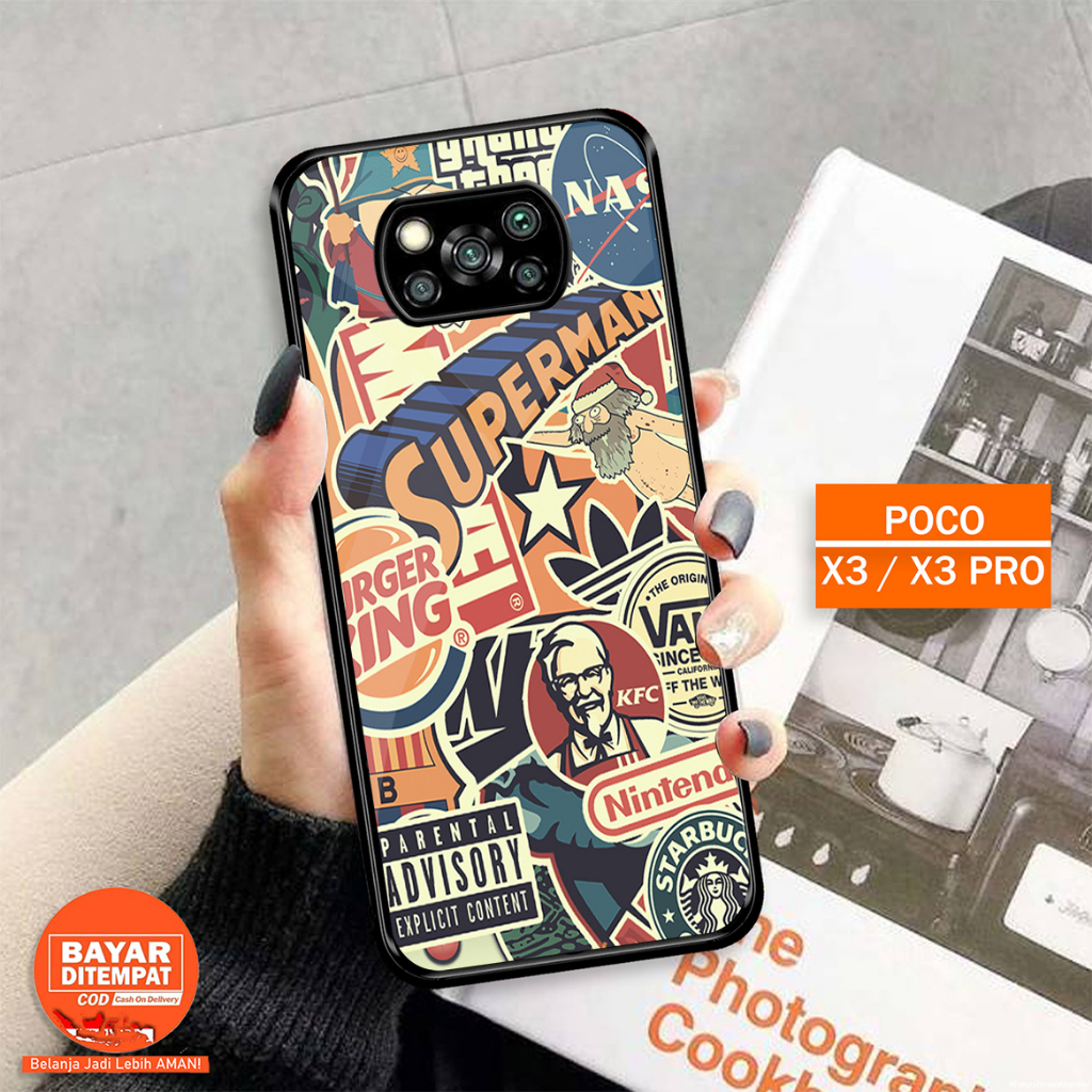 Case 2D Glossy Poco X3/X3PRO/X3NFC - Casing Hp Poco X3/X3PRO/X3NFC - MOTIF grafitti - CASE KILAU - C