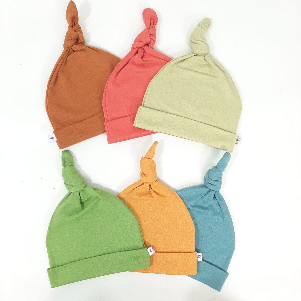 Little Q Topi Kucung Polos Warna Topi Bayi