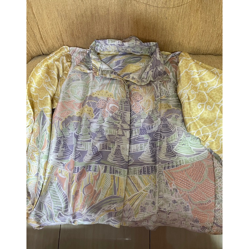 preloved yura shirt top buttonscarves x vone