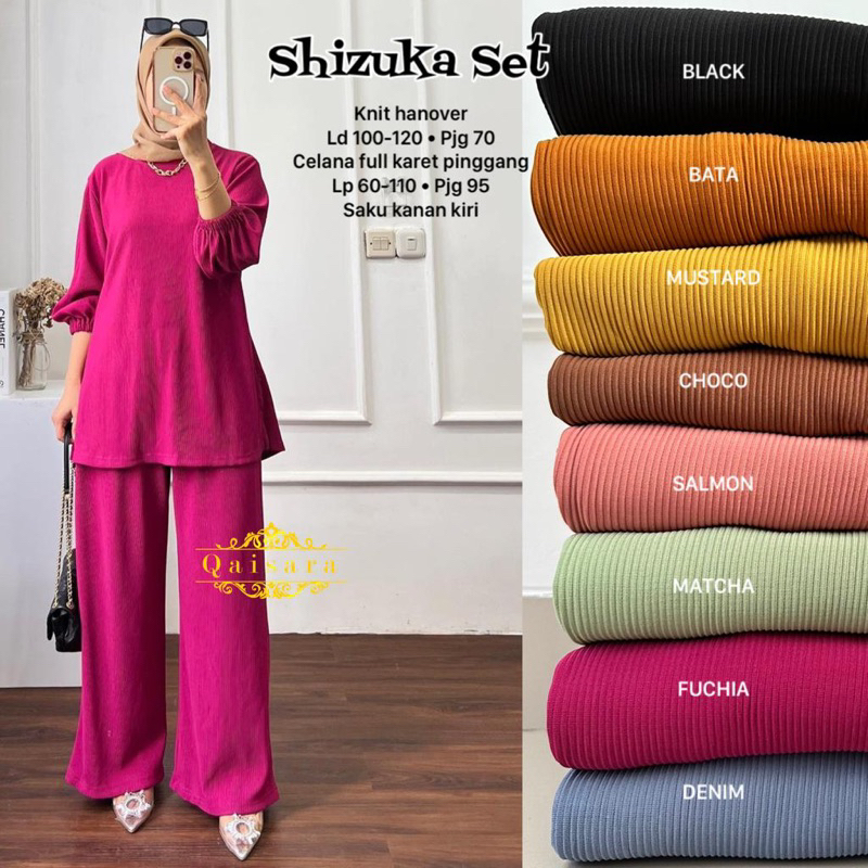 Shizuka Set / Setelan Wanita / Knit Terbaru / Muslim