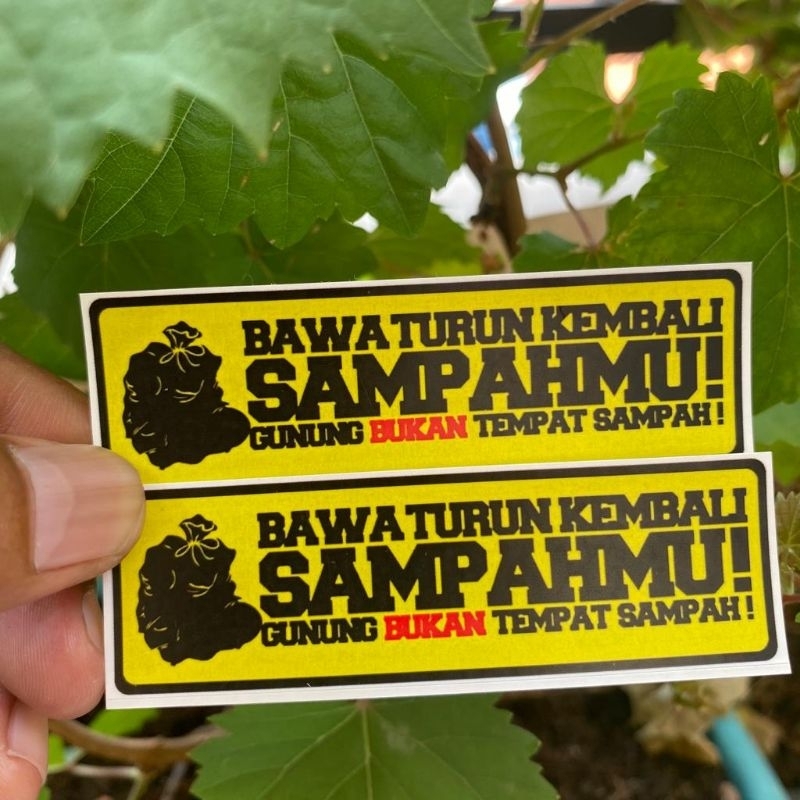 Stiker Gunung / Stiker Gunung Bukan Tempat Sampah /Stiker Pendaki / Stiker Eiger