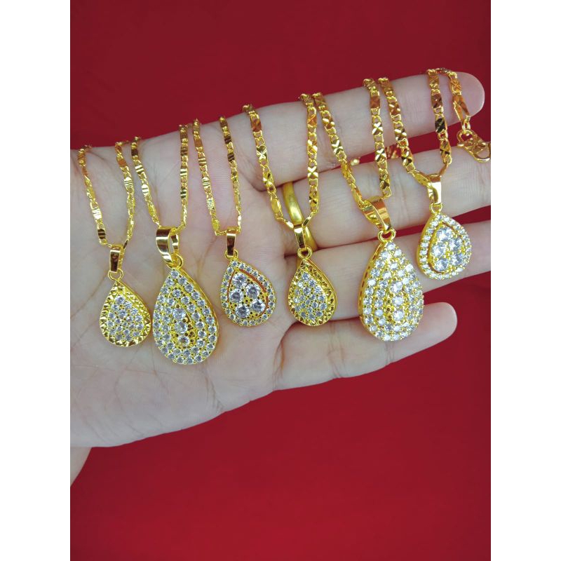 kalung tempe titisan 45cm dan 60cm lapis emas 24k