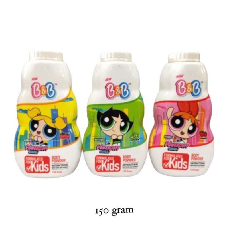 B&amp;B PWD POWERPUFF BUTTERCUP/BUBBLES/BLOSSOM 150GR&amp;60GR