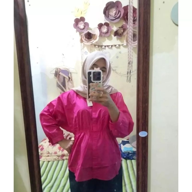 ALYA SHIRT KEMEJA WANITA KERUT DEPAN